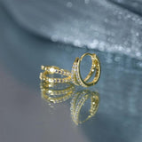 925 Silver Hoop Earrings with Zirconia