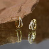 925 Silver Hoop Earrings with Zirconia
