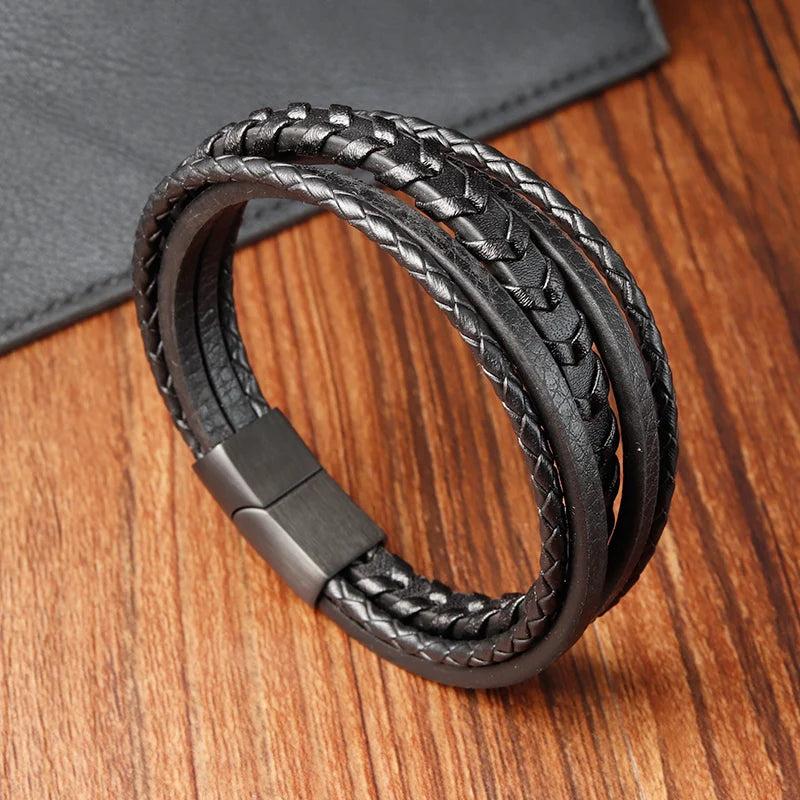 Maple Leaf Style Men's Leather Bracelet Classic Gift