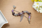 Purple Crystal Beads Charm Bracelet for Women