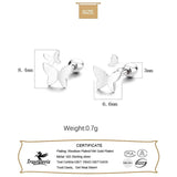 TrustDavis 925 Silver 18K Insect Butterfly Stud Earrings Wedding Jewelry