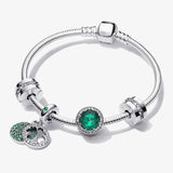 Silver Plated Charm Bracelet Crystal Beads DIY Animal Pet Jewelry