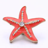 XH5518 Starfish Crystal 18mm Snap Button for Snap Bracelet