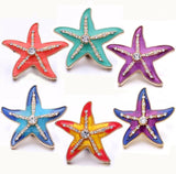 XH5518 Starfish Crystal 18mm Snap Button for Snap Bracelet
