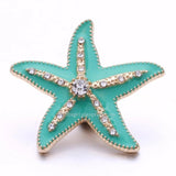XH5518 Starfish Crystal 18mm Snap Button for Snap Bracelet