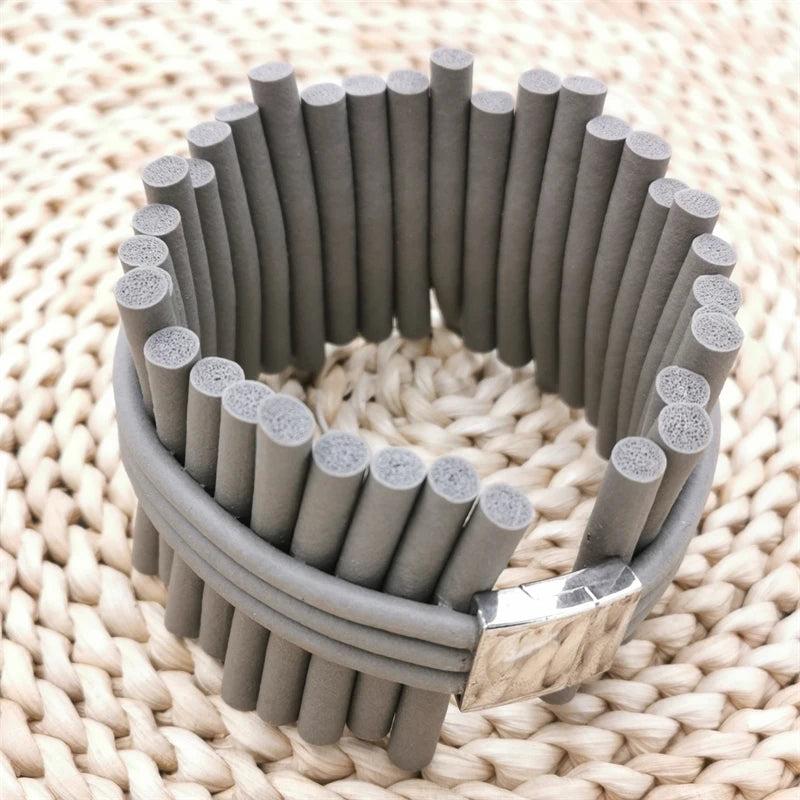 Rubber Bracelets Women Punk Style Hip Hop Jewelry Charms Bangles Cuff