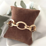 Miami Cuban Snake Chain Bracelet Bangle Heavy Metal Chunky Lock Bracelets