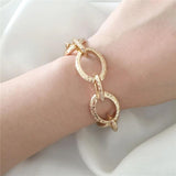 Miami Cuban Snake Chain Bracelet Bangle Heavy Metal Chunky Lock Bracelets