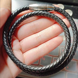 Leather Bracelet Bangle Rock Punk Rope Chain Necklace Jewelry