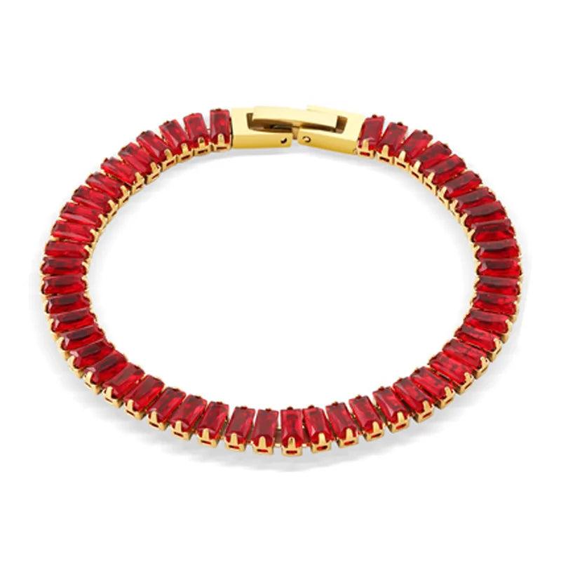 Stainless Steel Tennis Bracelet CZ Zircon Jewelry