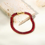 Stainless Steel Tennis Bracelet CZ Zircon Jewelry