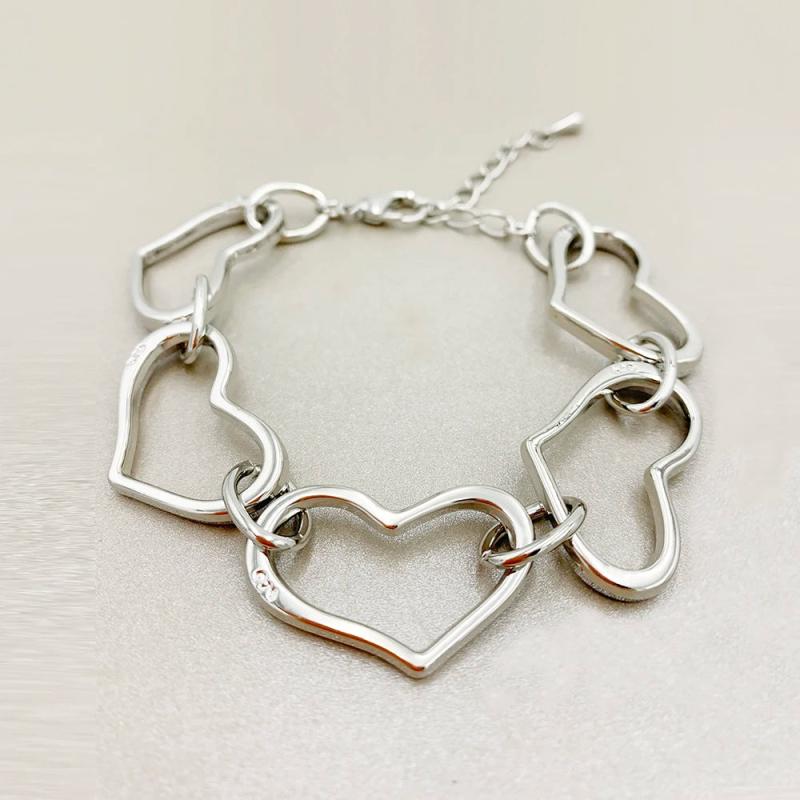 Peach Heart Bracelets x5 Women's Creative Jewelry Bijoux