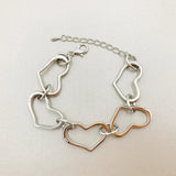 Peach Heart Bracelets x5 Women's Creative Jewelry Bijoux