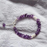 Colorful Tourmaline Beaded Bracelet Women Pearl Amethyst Strawberry Quar