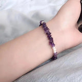 Colorful Tourmaline Beaded Bracelet Women Pearl Amethyst Strawberry Quar