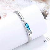 Crystal Bracelet Women Stone Bangle 925 Silver Lover Gift