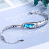 Crystal Bracelet Women Stone Bangle 925 Silver Lover Gift
