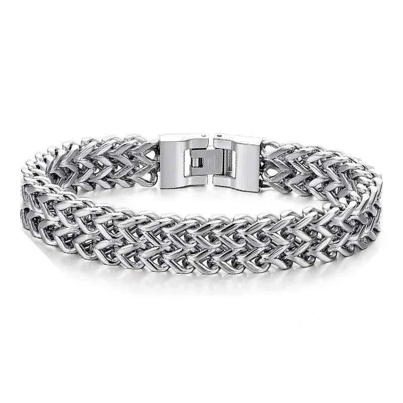 Men Stainless Steel Chain Bracelet Hip Hop Accessories