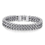 Men Stainless Steel Chain Bracelet Hip Hop Accessories