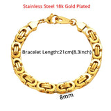 Men's Stainless Steel Cuban Chain Link Bracelet