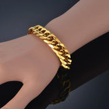 Men's Stainless Steel Cuban Chain Link Bracelet