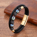 Stainless Steel Bracelet with Freshwater Pearl Bead