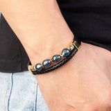 Stainless Steel Bracelet with Freshwater Pearl Bead