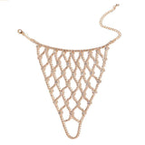 Mesh Finger Bracelet Jewelry for Women Bridal Wrist Chain Rhinestone Hand Chain