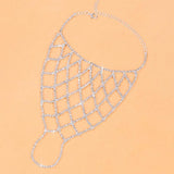 Mesh Finger Bracelet Jewelry for Women Bridal Wrist Chain Rhinestone Hand Chain