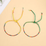 100pcs Boho Waterproof Woven Thread Wrap Bracelet Rope Friendship Bracelets