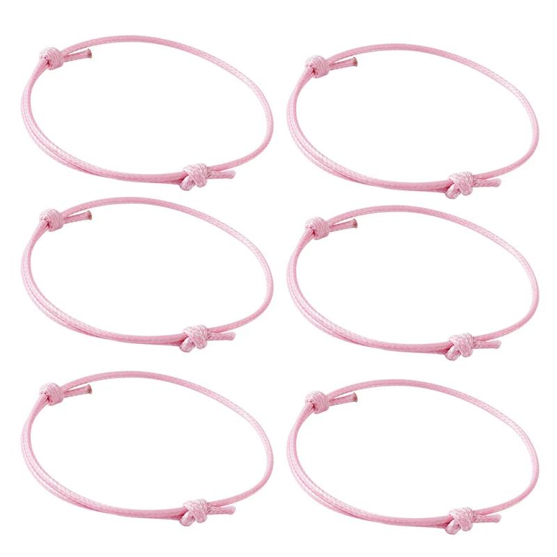 50pcs Woven Waxed Cord Bracelet Adjustable Thread Rope Bracelets Gift