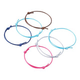 50pcs Woven Waxed Cord Bracelet Adjustable Thread Rope Bracelets Gift