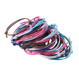 50pcs Woven Waxed Cord Bracelet Adjustable Thread Rope Bracelets Gift