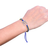 Hand Woven String Ukraine Bracelet Necklace Lucky Jewelry Set