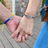 Hand Woven String Ukraine Bracelet Necklace Lucky Jewelry Set