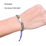 Hand Woven String Ukraine Bracelet Necklace Lucky Jewelry Set