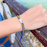 Hand Woven String Ukraine Bracelet Necklace Lucky Jewelry Set