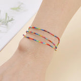 100Pcs Colorful Woven Rope Bracelet Boho Yoga Tassel Friendship Bracelet