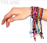 Promo Knotted Rosary Bracelet Nylon Rosary ,48pcs/pack