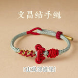 Chinese Knot Bracelet Weaving Flower Red Rope