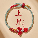 Chinese Knot Bracelet Weaving Flower Red Rope