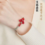 Chinese Knot Bracelet Weaving Flower Red Rope