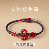 Chinese Knot Bracelet Weaving Flower Red Rope