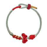 Chinese Knot Bracelet Weaving Flower Red Rope