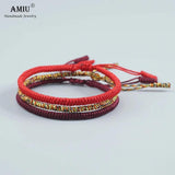 3PCS Tibetan Lucky Charm Bracelets Knots Rope Bracelet