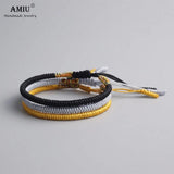 3PCS Tibetan Lucky Charm Bracelets Knots Rope Bracelet