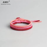3PCS Tibetan Lucky Charm Bracelets Knots Rope Bracelet