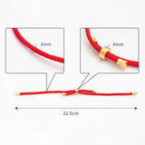 10PCS 3MM Nylon Red Rope Chain Slider Bracelets DIY Jewelry Making