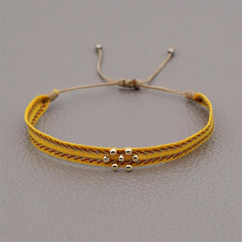 KKBEAD Multi-Color Fabric Cloth Bracelet for Women