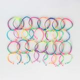 10pcs Rainbow Braided Cord Friendship Bracelets Adjustable Cuff Wristband